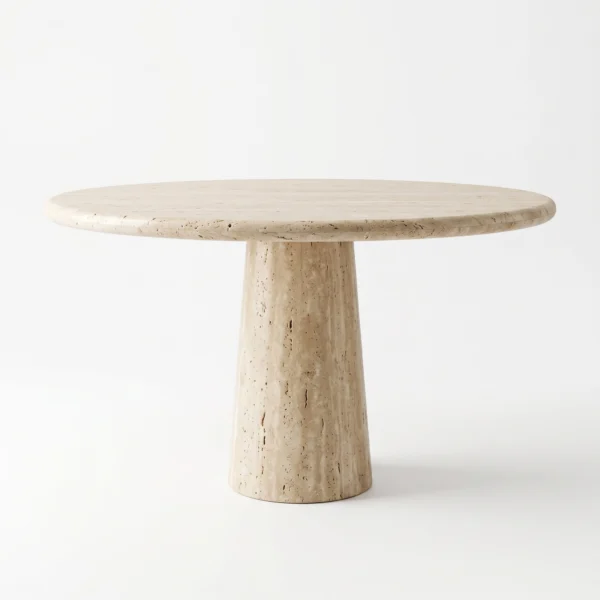 Round Travertine Table