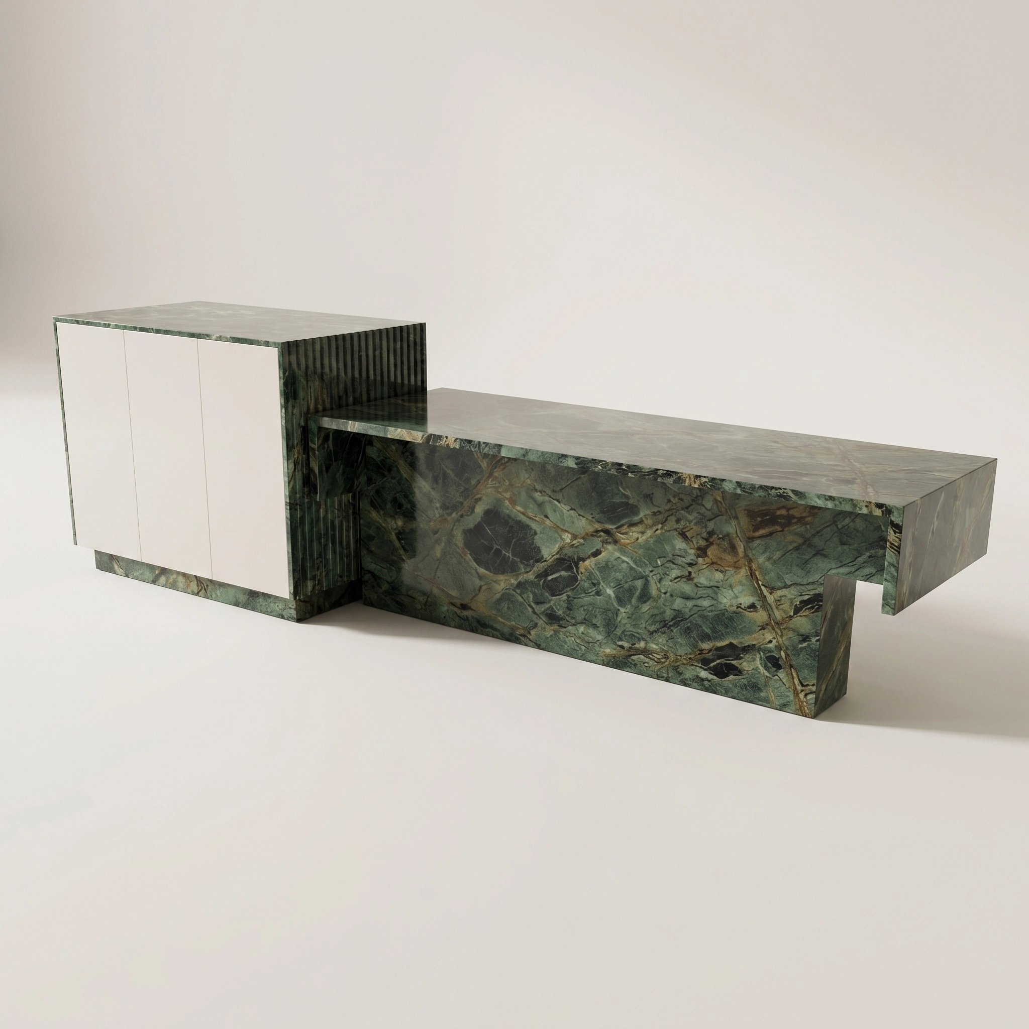 Bespoke Natural Marble marble island counter with Unique Veining - 图片 3