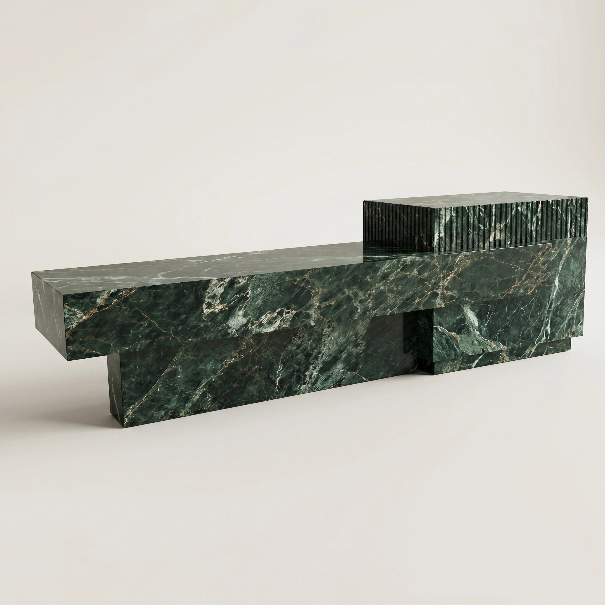 Bespoke Natural Marble marble island counter with Unique Veining - 图片 2