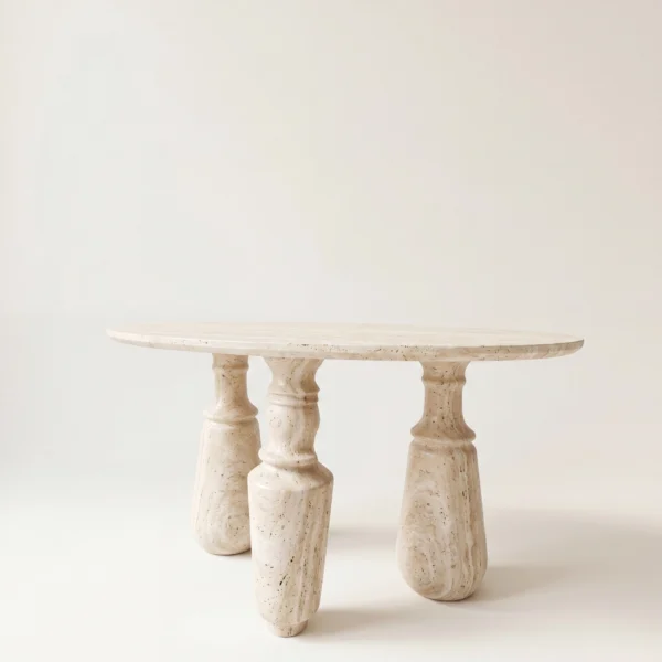 travertine dining table